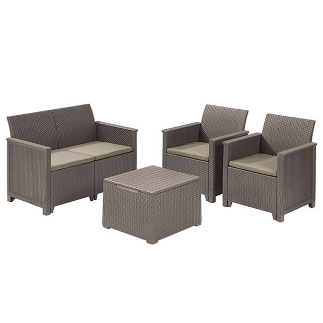 Baštenski set Elodie 2 seater sa box stolom, kapućino CU 254091-1